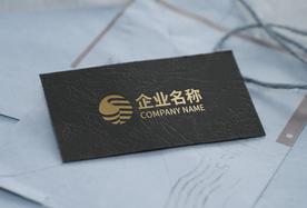 烫金名片logo效果图