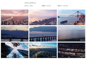 港口码头风光海滨城市夜景大桥风