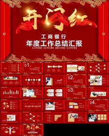 工商银行工行工作总结汇报ppt
