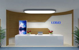 公司前台  接待台  形象墙