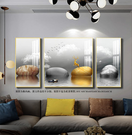 北欧石来运转发财树麋鹿彩带装饰