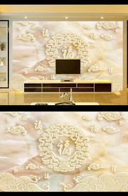 大理石纹理电视背景墙