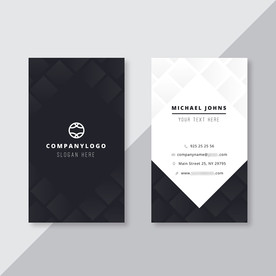 极简黑白色高端商务企业名片设计