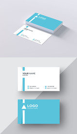 名片设计商务模板源文件蓝色
