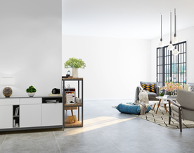 休闲沙发背景墙纸样机