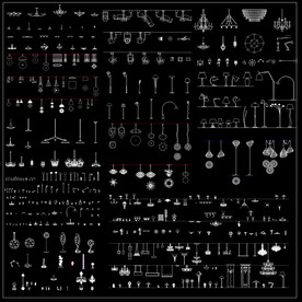 室内灯具CAD图纸之一
