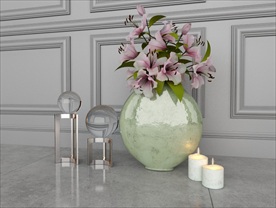 漂亮的花卉和花瓶