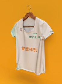 企业短袖样机图案可更改