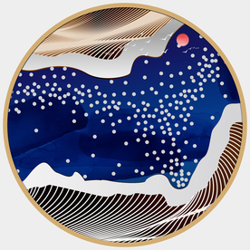 北欧抽象圆形装饰画