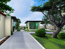 别墅健身房园林效果图