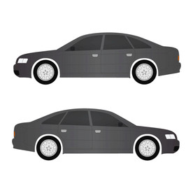 轿车矢量图 车辆识别 黑色轿车