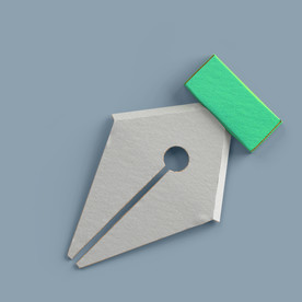 手工钢笔嘴图标（绿）