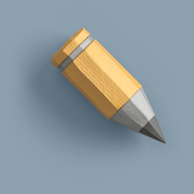 手工铅笔图标（黄色）