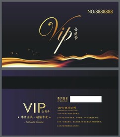 VIP卡 黑金色