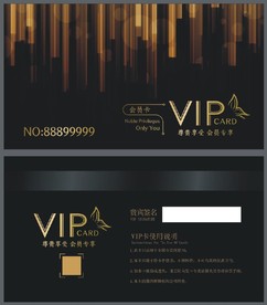 VIP卡 黑金色