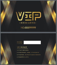 VIP卡 黑金色