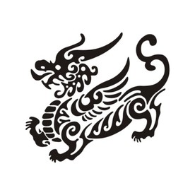 古典神兽麒麟CDR矢量图雕刻图