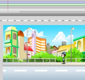 学生骨骼运动走过画面10秒