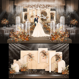 香槟秋色婚礼效果图