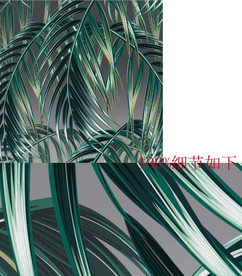 欧式复古雨林西洋画棕榈叶风景背