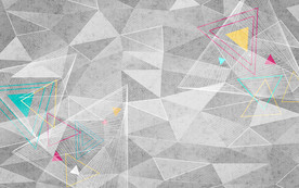 现代几何复古背景墙