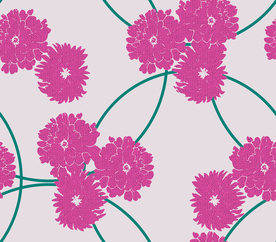 小菊花四方连续图案