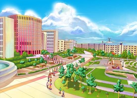 手绘安徽大学图书馆