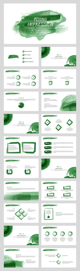 水彩商务通用PPT模板