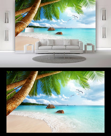 自然风光背景墙