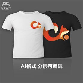 狐狸橙子橘子文化衫T恤印花