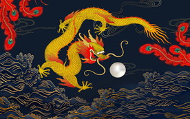 中国风龙凤呈祥背景墙