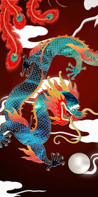 中国风龙凤呈祥玄关背景墙