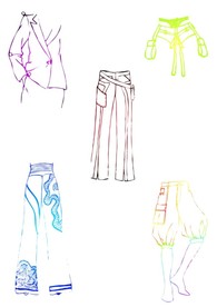 特别西裤  服装草图