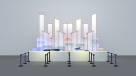 地产中式签到合影