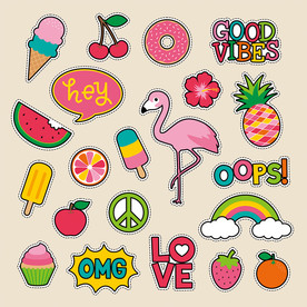 卡通图标插画图案