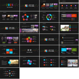 通用欧美大气杂志风ppt模板