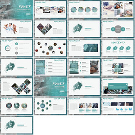 通用欧美大气杂志风ppt模板