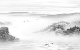 最新高档山水画 TIF分层