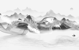 最新大气山水画 TIF分层