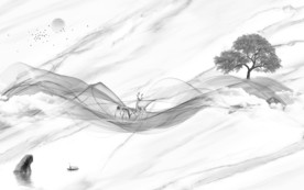 爵士白大气背景画 TIF分层