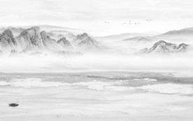 高清 大气山水画 TIF分层