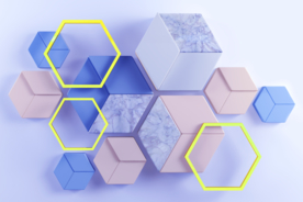 几何大理石拼接背景装饰画