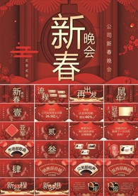 高档喜庆中式企业新春晚会PPT