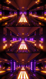 暖色动感时空走廊舞台视频素材