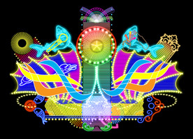 七彩缤纷 华丽霓虹灯