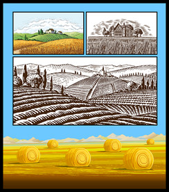 矢量手绘田园系列