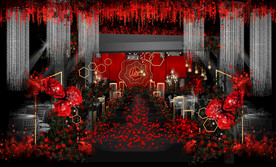 红灰色婚礼效果图