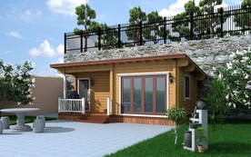 木屋模型带材质