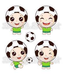卡通足球小精灵2020