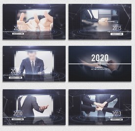 企业发展历程AE模版